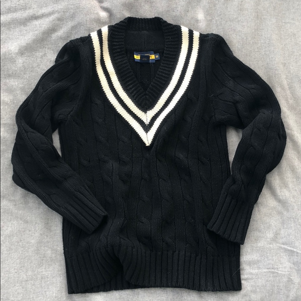 Rugby Ralph Lauren cable-knit cricket sweater